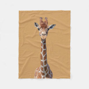 Niedliches Giraffengesicht Fleecedecke