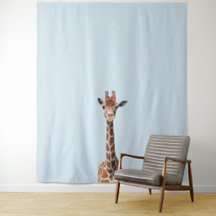 Niedliches Giraffengesicht Wandteppich