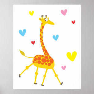 Niedliches Giraffenposter Poster