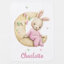 Niedliches Girl Bunny Baby Blanket