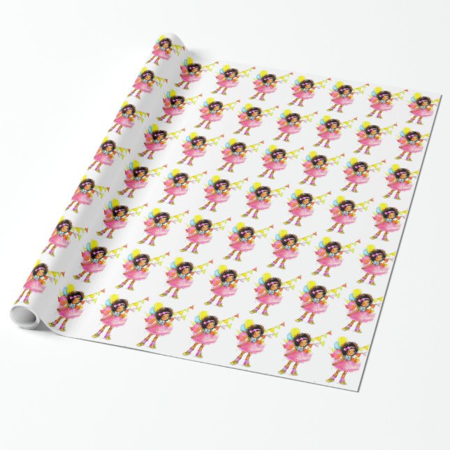 Niedliches Girl-Geschenkpapier Geschenkpapier (Ungerollt)