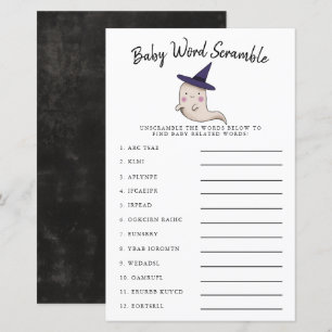 Niedliches Girl Ghost Baby Word Scramble Game