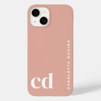 Niedliches Girl Peach Monogramm
