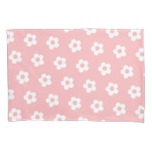 Niedliches Girl Pink White Daisy Blumenmuster
