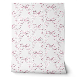 Niedliches Girlanästhetisches Pink Bow-Muster Tapete