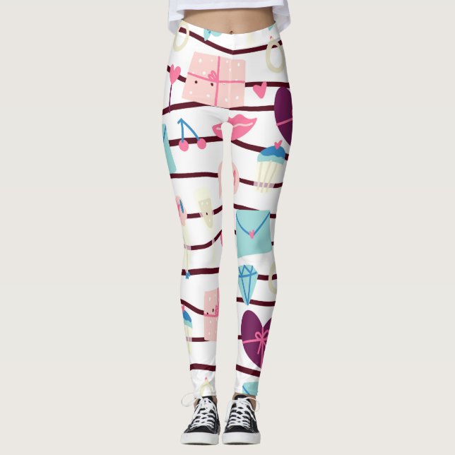 Niedliches Girlanden Leggings (Vorderseite)