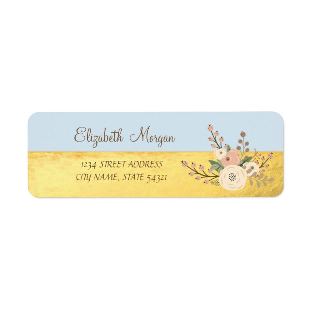 Niedliches Girly Elegant, Gold, Blume (Vorne)