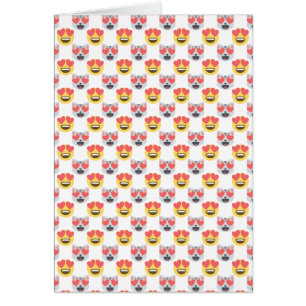 Niedliches Girly in Liebe-Herz-Katze Emoji Muster