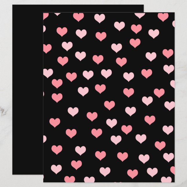 Niedliches Girly Pink Hörmuster - Scrapbook (Vorne/Hinten)