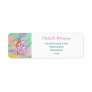 Niedliches Girly Pink Lila Blue Forest Animals Par