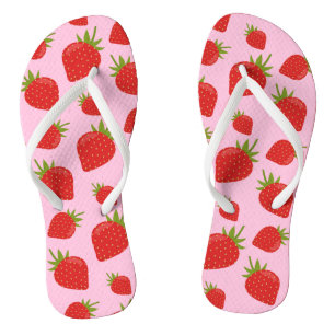 Niedliches Girly Trendy Summer Pink Strawberry Pat Flip Flops