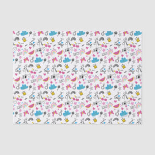 Niedliches Girly Unicorn Regenbogen Herz farbiges  Seidenpapier