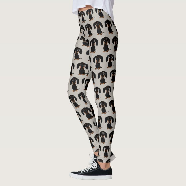 Niedliches glattes überzogenes Schwarzes und Leggings (Links)