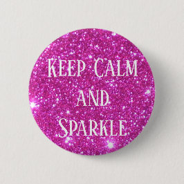 Niedliches Glittery funkelnd behalten Ruhe und Button