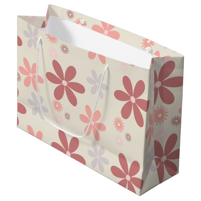 niedliches Glitzer-Mädchen in Rosa Große Geschenktüte (Vorderseite Schrägansicht)