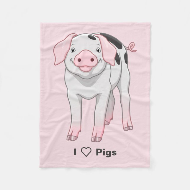 Niedliches Gloucestershire altes Stellen-Schwein Fleecedecke (Vorderseite)