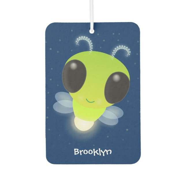 Niedliches Glow Bug Firefrefly Cartoon Illustratio Autolufterfrischer (Vorderseite)