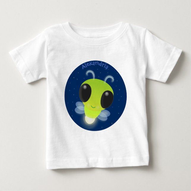 Niedliches Glow Bug Firefrefly Cartoon Illustratio Baby T-shirt (Vorderseite)