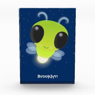 Niedliches Glow Bug Firefrefly Cartoon Illustratio Fotoblock