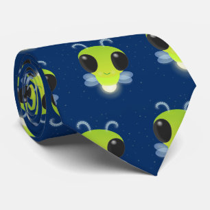 Niedliches Glow Bug Firefrefly Cartoon Illustratio Krawatte