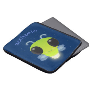 Niedliches Glow Bug Firefrefly Cartoon Illustratio Laptopschutzhülle