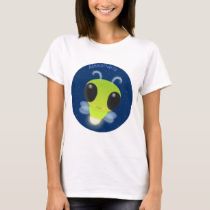 Niedliches Glow Bug Firefrefly Cartoon Illustratio T-Shirt