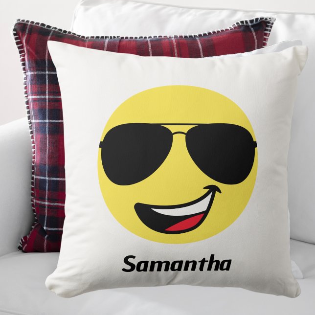 Niedliches Glück, Brille & Aviator, Spaß Kissen (Von Creator hochgeladen)