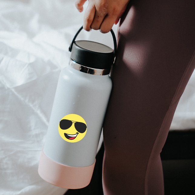 Niedliches Glück, Brille & Aviator, Spaß Runder Aufkleber (Von Creator hochgeladen)