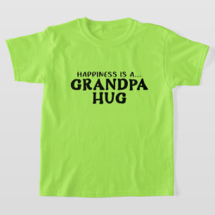 Niedliches Glück Großvater umarmen Wortart T-Shirt