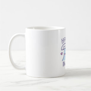 Niedliches Glück im Ozean kommt in Wellen Kaffeetasse