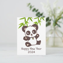 Niedliches Glück Panda Bamboo Neues Jahr
