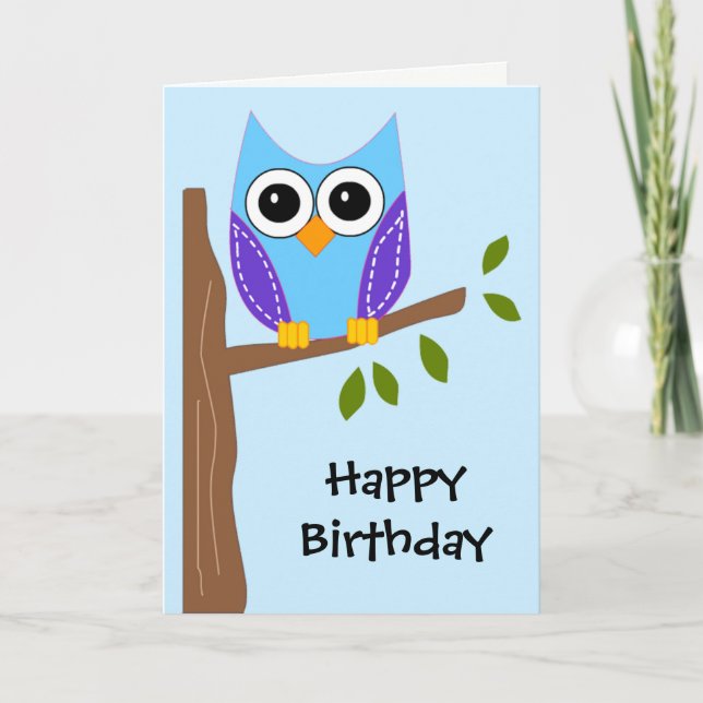 Niedliches Glück zum Geburtstag Karte (Vorderseite)
