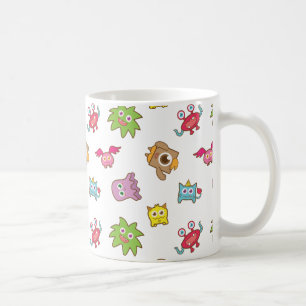 Niedliches glückliches buntes kleines kaffeetasse