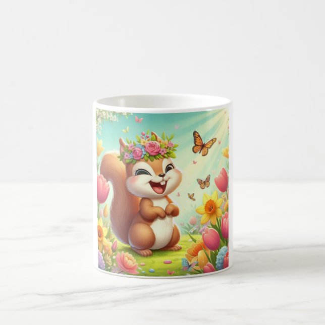 Niedliches, glückliches Eichhörnchen Kaffeetasse (Mittel)