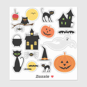 Niedliches glückliches Halloween Aufkleber