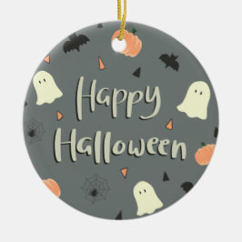 Niedliches glückliches Halloween Keramik Ornament