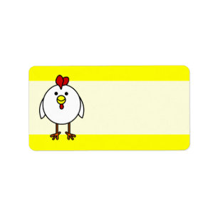 Niedliches glückliches Huhn Adressaufkleber