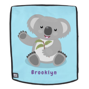 Niedliches glückliches Koala-Winken Cartoon-Illust Rucksack