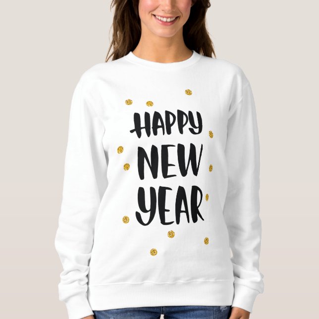 Niedliches glückliches neues Jahr fasst Sweatshirt (Vorderseite)