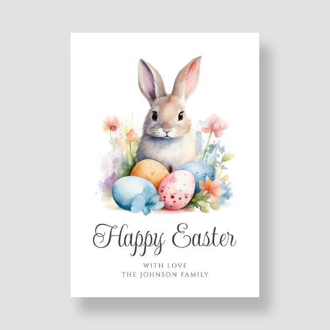 Niedliches glückliches Ostern Feiertagskarte (Cute Bunny Happy Easter Holiday Card)