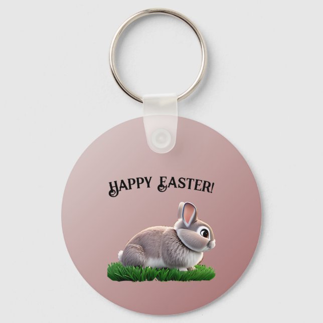 Niedliches glückliches Ostern Schlüsselanhänger (Vorderseite)