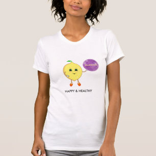 Niedliches glückliches Zitronen mit einem magische T-Shirt