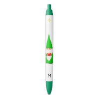 Niedliches Gnome mit einem Geschenk und Monogramm