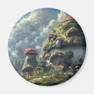 Niedliches Gnome, Pilzhaus Magnet
