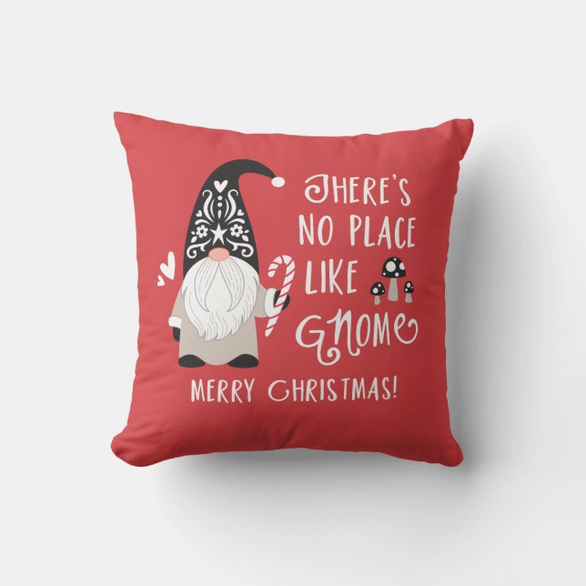 Niedliches Gnome Weihnachtsbaum Kissen (Vorderseite)