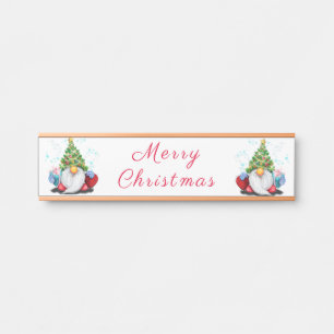 Niedliches Gnome Weihnachtszeichen Türschild