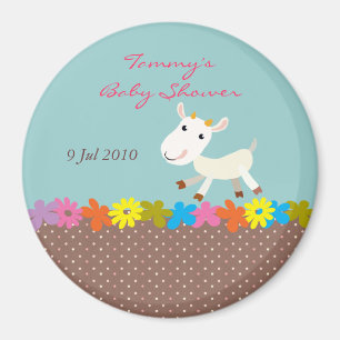 Niedliches Goat Baby Shower Magnet - individuell a