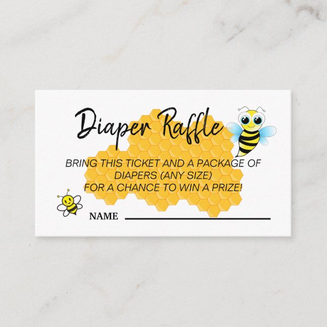 Niedliches Gold Beve Hive Baby Duwer Windschutzsch Begleitkarte (Vorderseite)