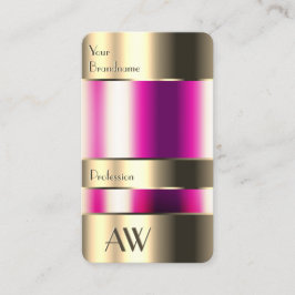 Niedliches Gold Dose Dose Girl Pink Fluids und Mon Visitenkarte