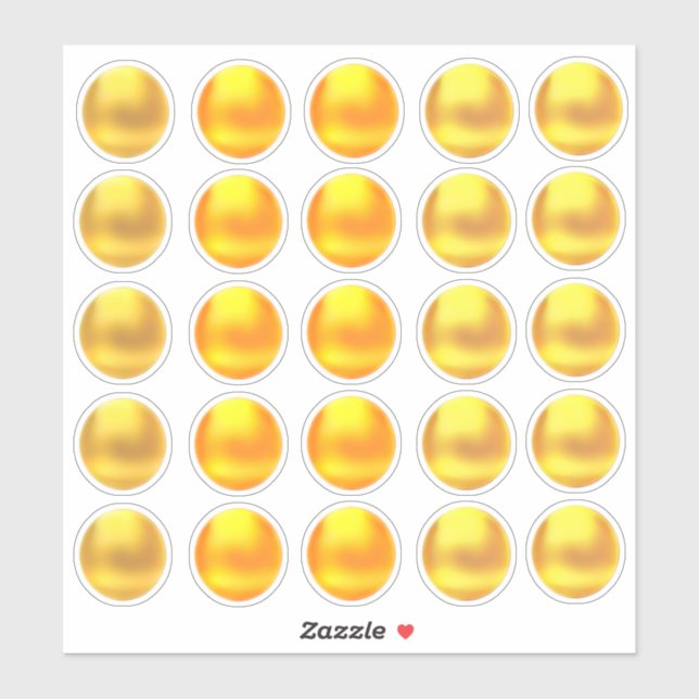 Niedliches Gold Dot Sticker-Set Aufkleber (Blatt)